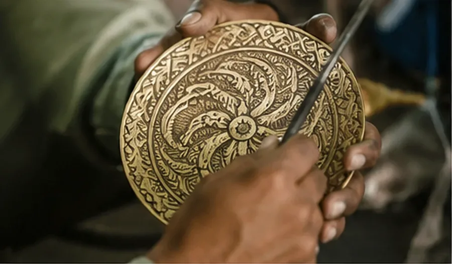 Artisan working by hand