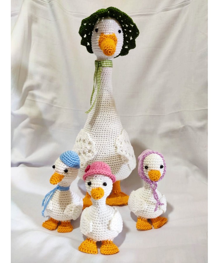 Amigurumi Soft Toy- Handmade Crochet- DUCK Family Set-Global Artisans