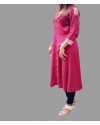 Stylish Pink Rayon Long Kurti for women