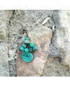 Alphabey's Melted Resin Stone & Brass Oxidised Earrings For Women