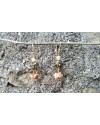 Alphabey's Agate Stone Oxidised Gold Plated Brass Earrings For Women