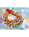 Alphabey's Tribal Style Multicolour Orange & Yellow Threaded Anklets with Oxidized Ghungroo for Women and Girls