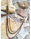 Alphabey's Melted Acrylic Beads 3 Strand  Necklace For Women