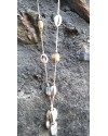Alphabey's Shell Glass & Cotton Tassel Necklace For Women