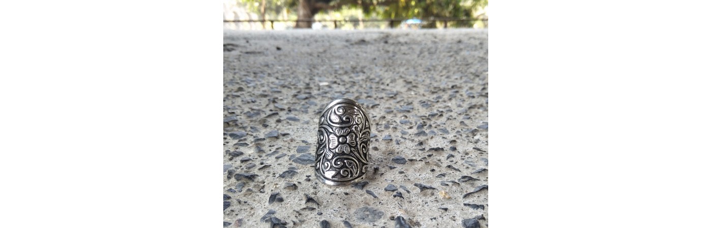 Alphabey Ring Collection, Flower Pattern Ring, Kayi Ring, Turkey Ring Collection Brass Brass Plated Ring
