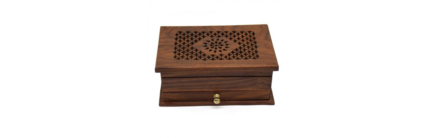 Jali Sunflower Treasure Wooden Box