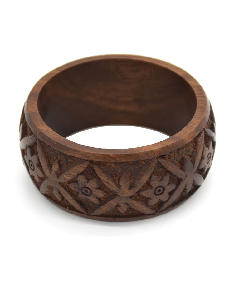 Large Wood Bangle Penta Angel 4Pcs 2.8