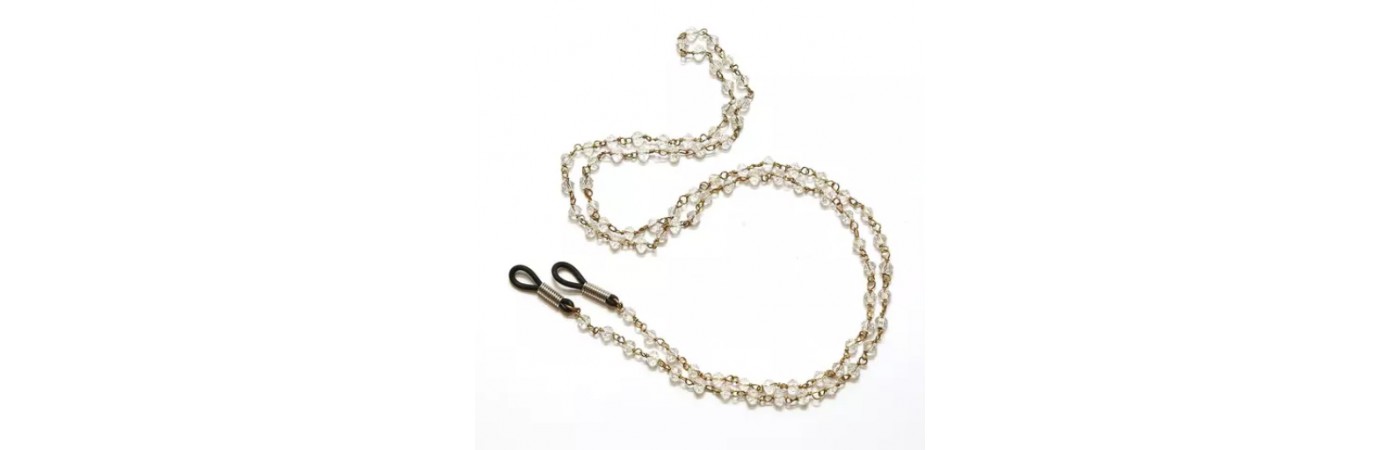 Beaded Eyeglass Sunglass Spectacle Cord Neck Strap String Chain Link Holder 74 CM