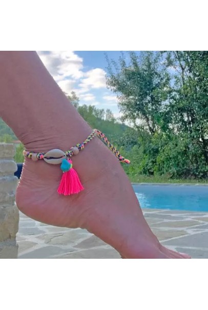 Shell Tassel Melted Rope Anklet