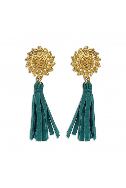 Leather Tassel Earring