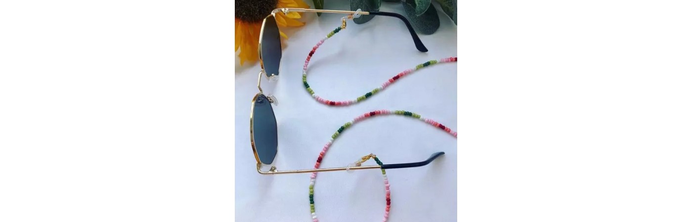 Melted Glass Beads Sunglasses Chain, Sunglasses Spectacles Chain For Women