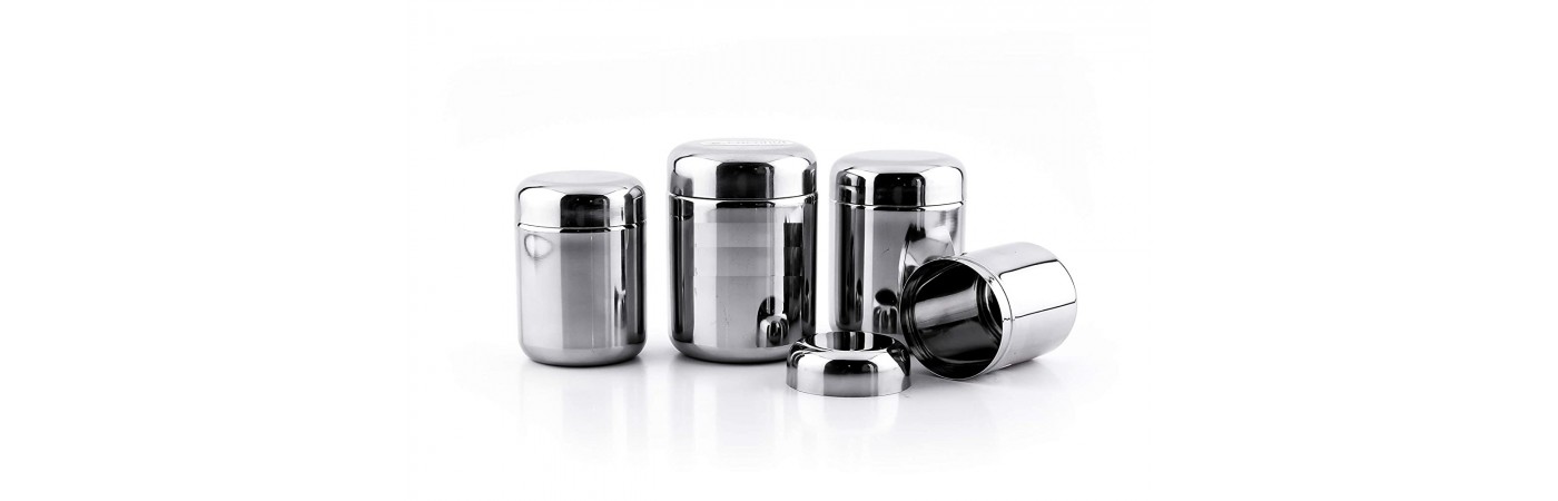 Stainless Steel Container Set, 4-Pieces, Silver
