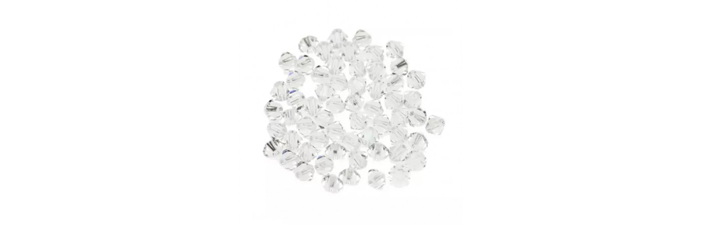 150 Pieces White Color Jewellery Making Crystal Beads