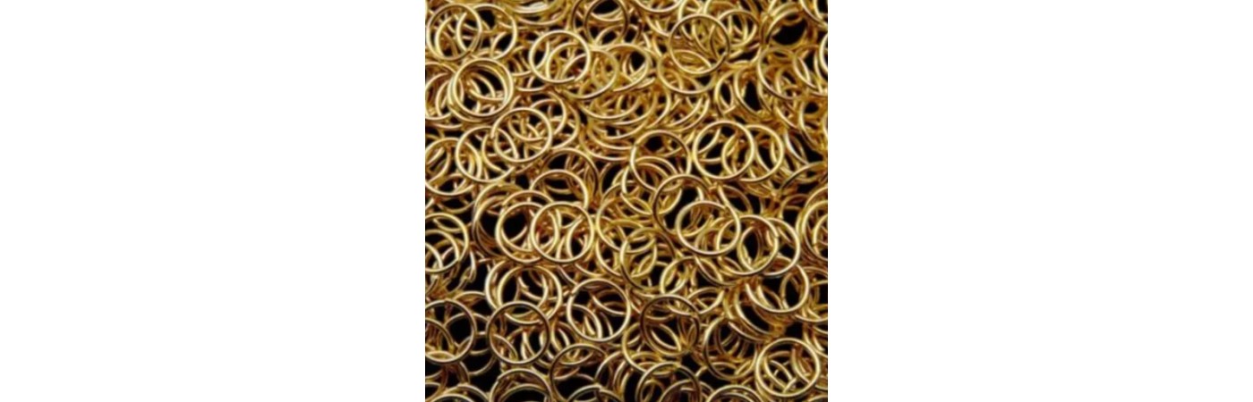250 Pieces (8mm) Gold Plated Open Jump ring Connector Jewellery Findings