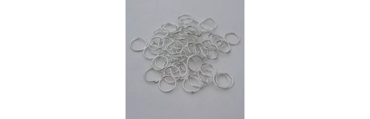 250 Jump Rings 8MM Silver Plated