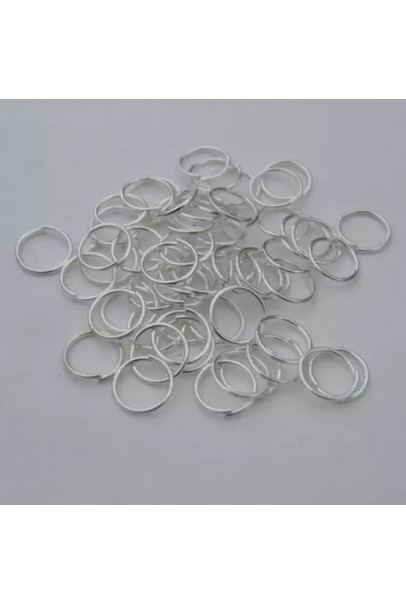 250 Jump Rings 8MM Silver Plated