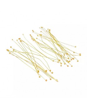 100Pcs Round Headed Ball Pins (Brass) for Jewellery Making and Beading
