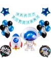 Birthday Space Theme Combo Metallic Star Balloon Set