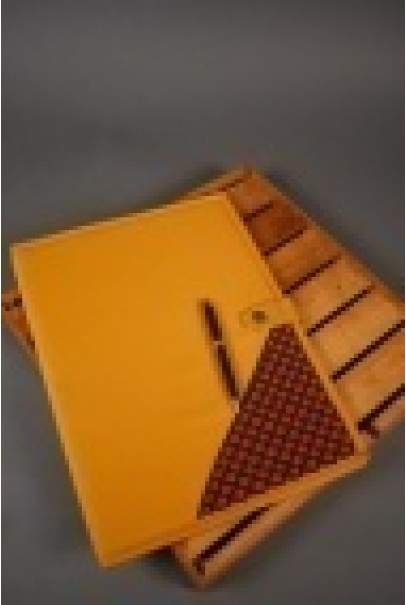 Orange booty print folder