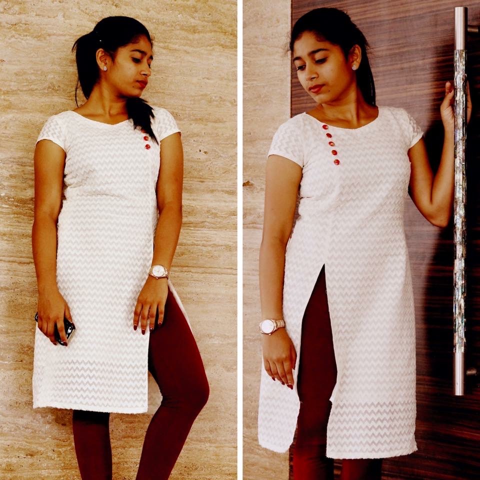 Buy WOW N NOW FASHION White Casual Printed Kurti with Plazo (L) at Amazon.in