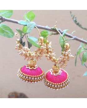 Silkthread jhumkas 