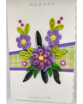 Handcrafted paper quilling greeting card Handcrafted paper quilling greeting card