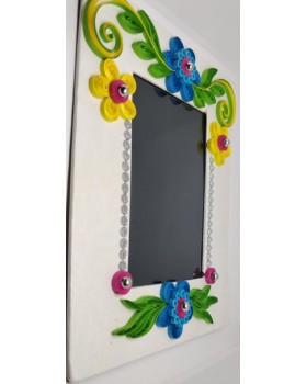 Handcrafted paper quilling greeting card - Yellow and Blue Flower Handcrafted paper quilling greeting card - Yellow and Blue Flower