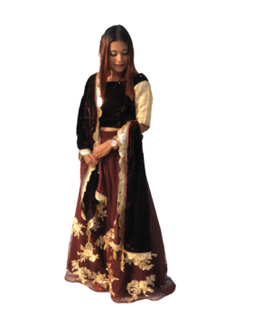 Velvet Blouse And Flared Palazzo For Women Velvet Blouse And Flared Palazzo For Women