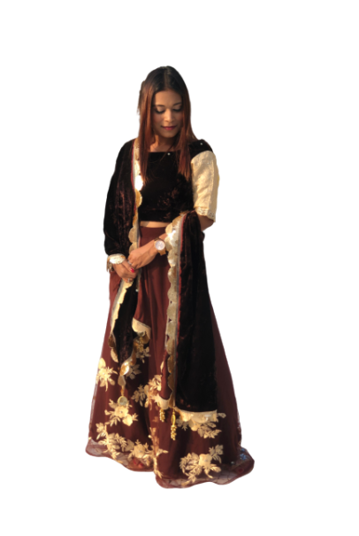 Velvet Blouse And Flared Palazzo For Women Velvet Blouse And Flared Palazzo For Women