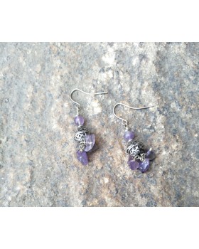 Alphabey's Gemstone Silver Plated Brass Earrings For Women Alphabey's Gemstone Silver Plated Brass Earrings For Women