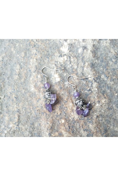 Alphabey's Gemstone Silver Plated Brass Earrings For Women Alphabey's Gemstone Silver Plated Brass Earrings For Women