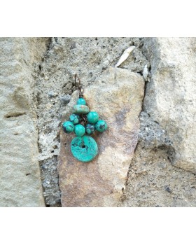 Alphabey's Melted Resin Stone & Brass Oxidised Earrings For Women Alphabey's Melted Resin Stone & Brass Oxidised Earrings For Women
