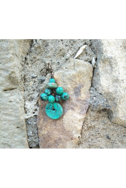 Alphabey's Melted Resin Stone & Brass Oxidised Earrings For Women Alphabey's Melted Resin Stone & Brass Oxidised Earrings For Women