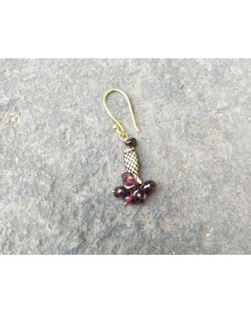 Alphabey's Maroon Fish Shaped Oxidised Gold Plated Brass Earrings For Women Alphabey's Maroon Fish Shaped Oxidised Gold Plated Brass Earrings For Women