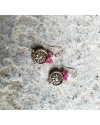  Alphabey's Circle Shape Gold Plated Earring For Women