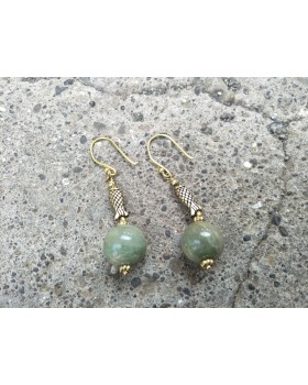 Alphabey's Fish Shaped Aqua Stone Gold Plated Oxidised Brass Earrings For Women Alphabey's Fish Shaped Aqua Stone Gold Plated Oxidised Brass Earrings For Women