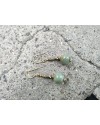 Alphabey's Fish Shaped Aqua Stone Gold Plated Oxidised Brass Earrings For Women Alphabey's Fish Shaped Aqua Stone Gold Plated Oxidised Brass Earrings For Women