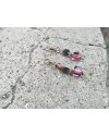 Alphabey's Pink Glass Brass Oxidised Earrings For Women Alphabey's Pink Glass Brass Oxidised Earrings For Women