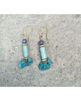 Alphabey's Resin Stone Gemstone Brass Plated Brass Drop Earrings For Women Alphabey's Resin Stone Gemstone Brass Plated Brass Drop Earrings For Women