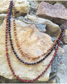 Alphabey's Melted Acrylic Beads 3 Strand  Necklace For Women