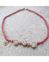 Alphabey's Red Resin Pendent Necklace For Women