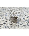 Alphabey Om Embossed Thumb Ring, Peaceful Ring, Religious Ring Collection Silver Plated Brass Ring Alphabey Om Embossed Thumb Ring, Peaceful Ring, Religious Ring Collection Silver Plated Brass Ring