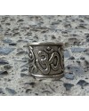 Alphabey Om Embossed Thumb Ring, Peaceful Ring, Religious Ring Collection Silver Plated Brass Ring Alphabey Om Embossed Thumb Ring, Peaceful Ring, Religious Ring Collection Silver Plated Brass Ring