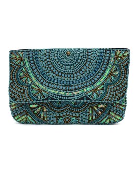 Turquoise Beaded Clutch Turquoise Beaded Clutch