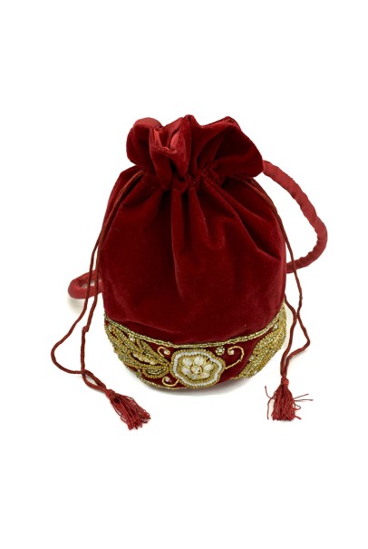 Red Beaded Potli Red Beaded Potli