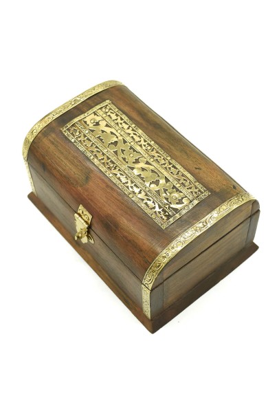 Floral-Motifs-Brass-Wood-Chest Floral-Motifs-Brass-Wood-Chest