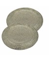 Grey Beaded Charger-Placemats - Set of 2 Grey Beaded Charger-Placemats - Set of 2