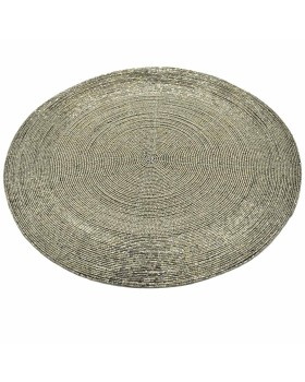 Grey Beaded Charger-Placemats - Set of 2 Grey Beaded Charger-Placemats - Set of 2