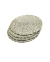 Grey Beaded Coaster-Set of 4 Grey Beaded Coaster-Set of 4