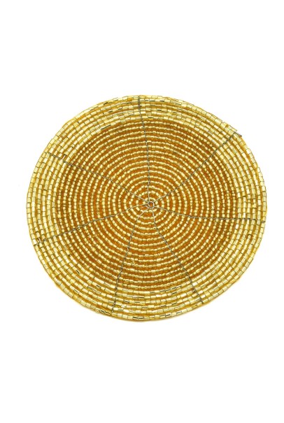 Golden Beaded Coaster-Set of 4 Golden Beaded Coaster-Set of 4